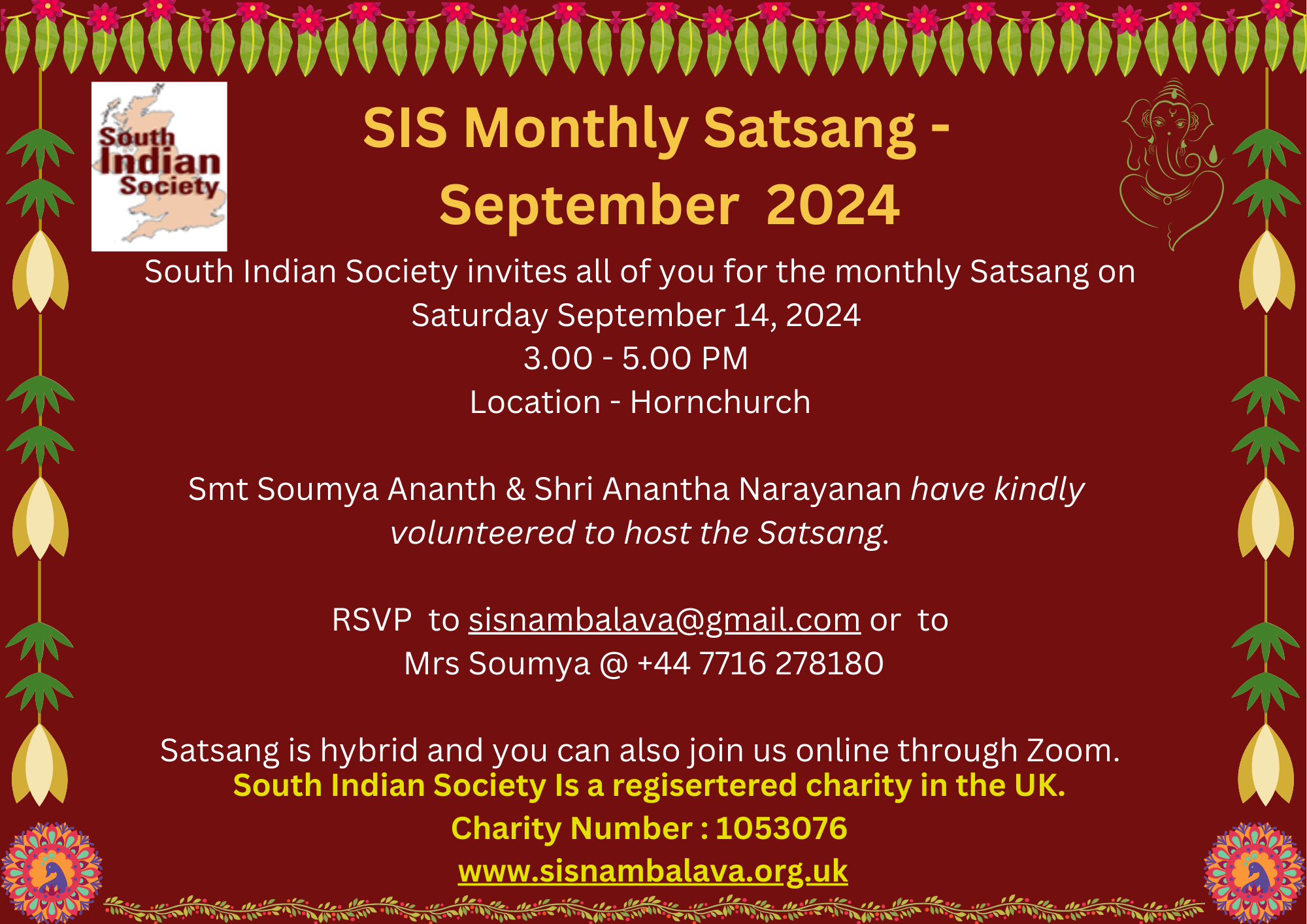 Satsang September 2024 London Satsang 2024